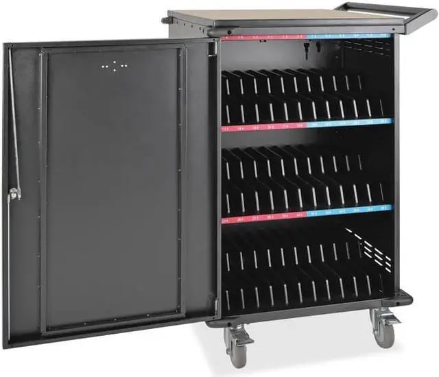 Alt view image 7 of 20 - Tripp-Lite Accessory CSC36AC 36 Device Charging Station Cart for Chromebooks Laptops Black