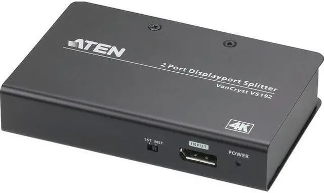 Alt view image 6 of 10 - Aten VS192 2-Port 4K Displayport Splitter With Mst/Sst