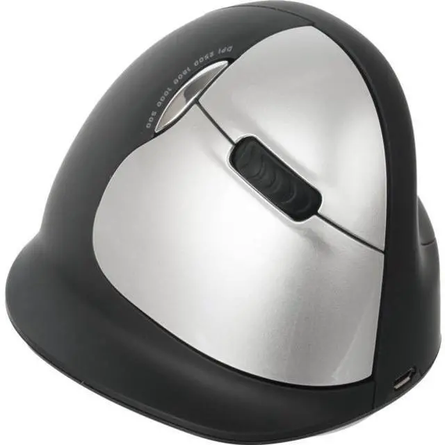 Alt view image 3 of 11 - Ergoguys - RGOHELAWL - R-Go Tools Wireless Vertical Ergonomic Mouse, Large, Right Hand, Black - Laser - Wireless - Black