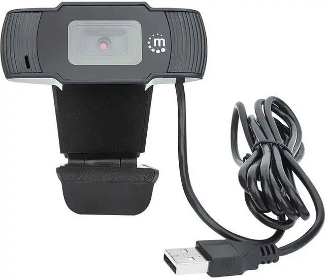 Alt view image 3 of 20 - Manhattan 2 MP 1080p Full HD 30 fps USB Webcam with Microphone - Black