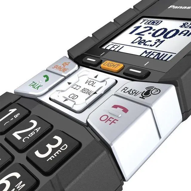 Alt view image 4 of 10 - Panasonic KX-TGTA61B Tough Phone Accessory Handset
