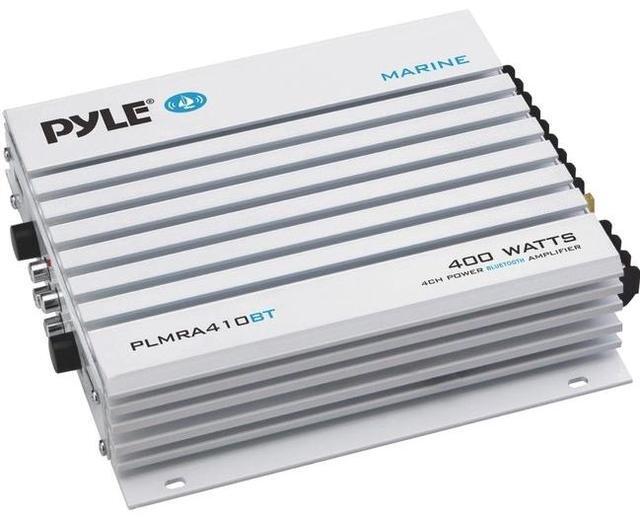 Alt view image 3 of 3 - Pyle Audio PLMRA410BT Pyle Elite PLMRA410BT Marine Amplifier - 400 W PMPO - 4 Channel - Class AB - 15 Hz to 30 kHz - MOSFET Power Supply