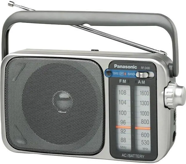 Alt view image 2 of 7 - Panasonic RF-2400 Portable FM/AM Radio with AFC Tuner - Silver
