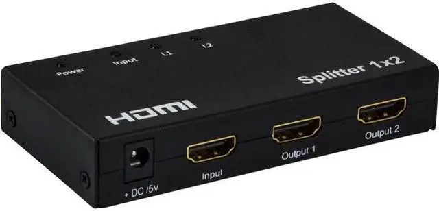 Alt view image 5 of 6 - 4XEM 4XHDMISP1X2 2Port HDMI Splitter & Signal Amplifier