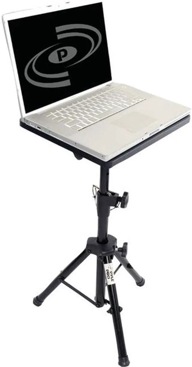 Alt view image 8 of 19 - Pyle PLPTS2 Universal Device Stand - Height Adjustable Tripod Mount (For Laptop, Notebook, Mixer, DJ Equipment)