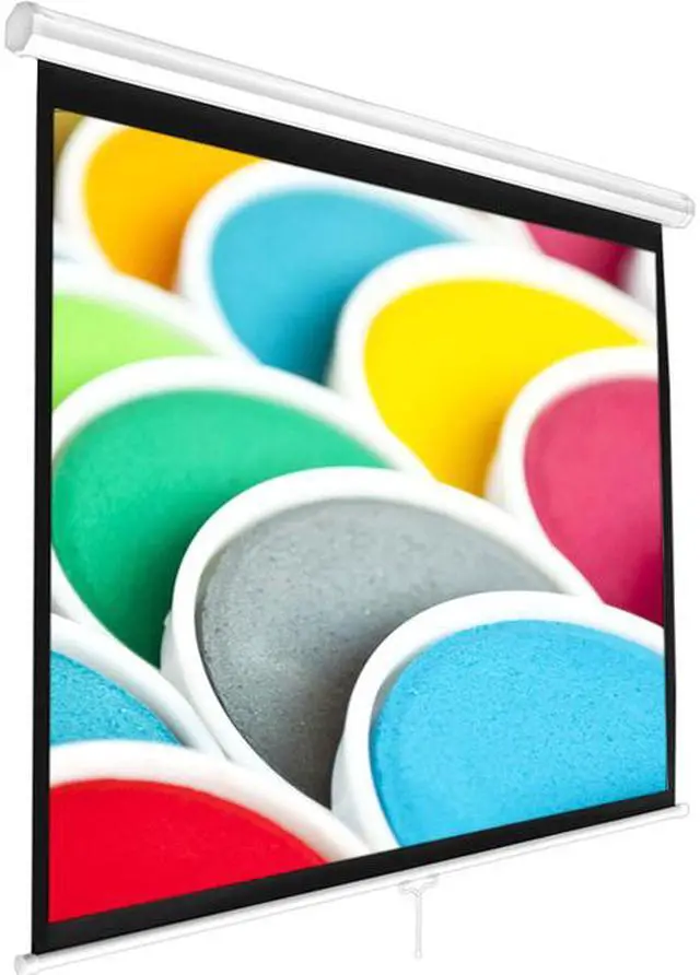 Alt view image 2 of 5 - PyleHome - Universal 72-Inch Roll-Down Pull-Down Manual Projection Screen (42.5'' x 56.6'') Matte White