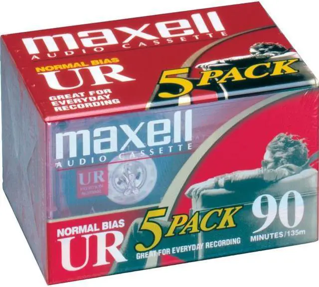 Alt view image 6 of 17 - Maxell 108562 Maxell UR Type I Audio Cassette - 5 x 90Minute - Normal Bias
