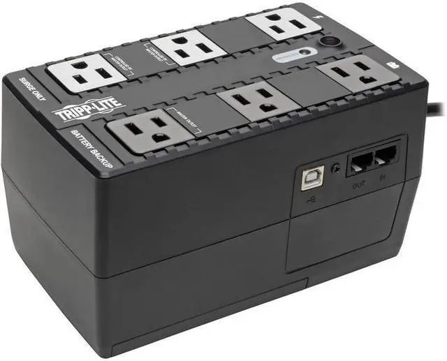 Main image of Tripp Lite UPS 350VA 180W Eco Green Battery Back Up Compact 120V USB RJ11  350 VA180 W  120 V AC 120 V AC  Desktop  3 x NEMA 515R 3 x NEMA 515R