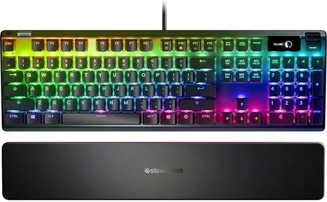 Alt view image 11 of 20 - SteelSeries Apex 7 104-Key QX2 Blue Switch RGB Mechanical Gaming Keyboard 64774
