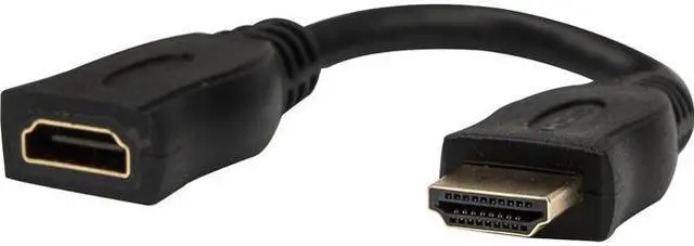 Alt view image 3 of 11 - Rocstor 6in High Speed HDMI Port Saver Cable M/F Black