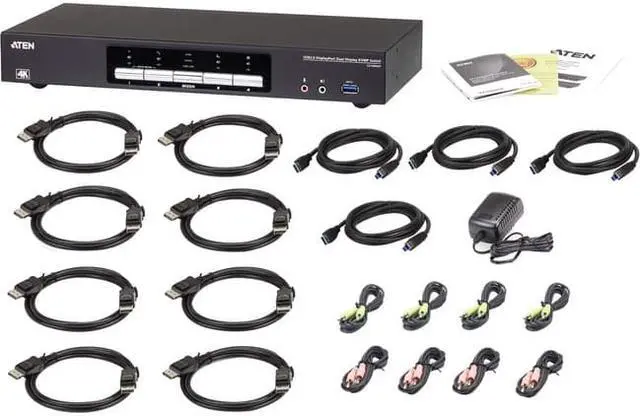 Alt view image 4 of 13 - 2 Port USB3.0 4K DisplayPort Dual Display KVMP
