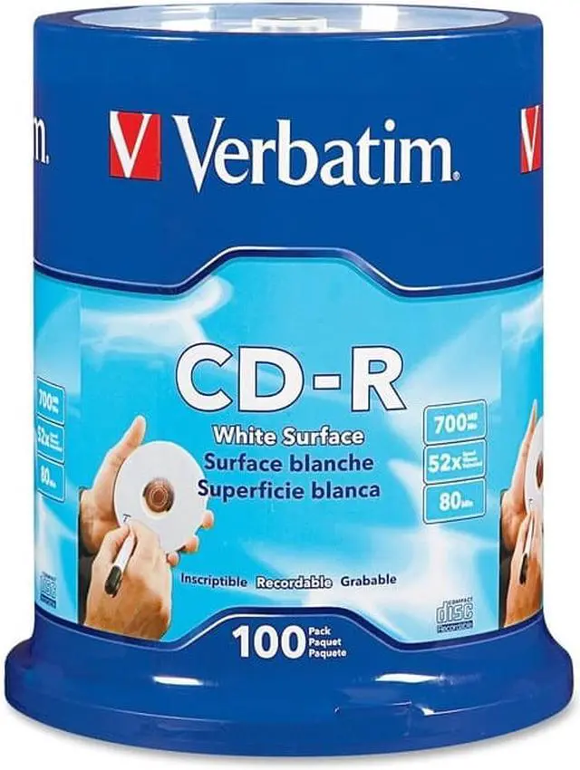 Alt view image 4 of 5 - VERBATIM CORPORATION 94712 100PK CDR 52X 700MB 80MIN BLANK