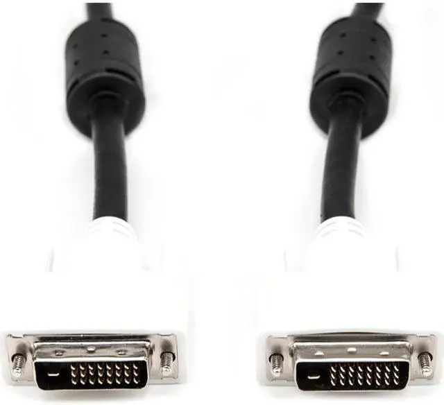 Alt view image 9 of 14 - Rocstor Premium 10ft DVI-D Dual Link Monitor Extension Cable M/F, White/Black