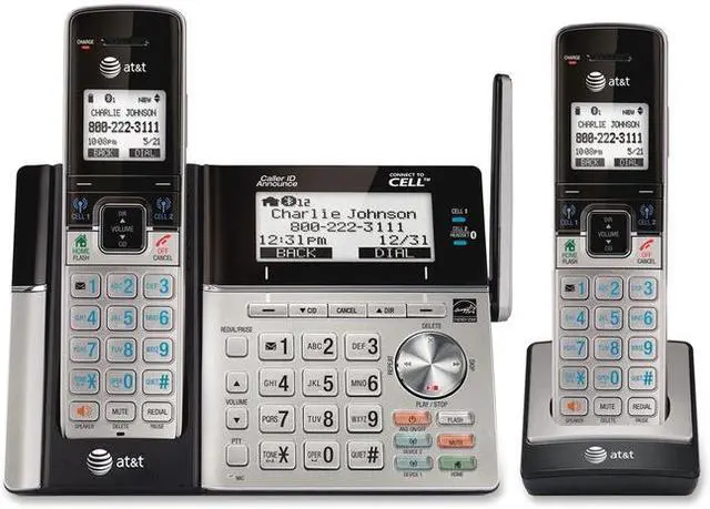 Alt view image 4 of 8 - At&T Connect To Cell Tl96273 Dect 6.0 Cordless Phone - Silver Black