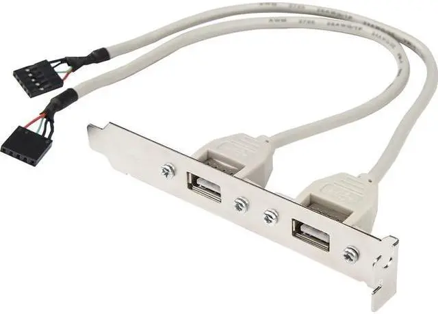 Alt view image 13 of 15 - Rocstor 2 Port USB A Female Low Profile Slot Plate Adapter