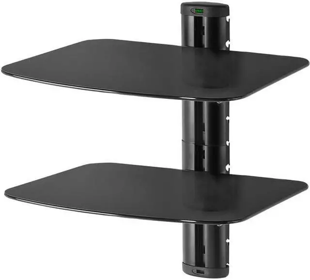 Alt view image 3 of 5 - PEERLESS-AV ESHV30 A/V Wall Shelf with Glass (Dual Shelves)