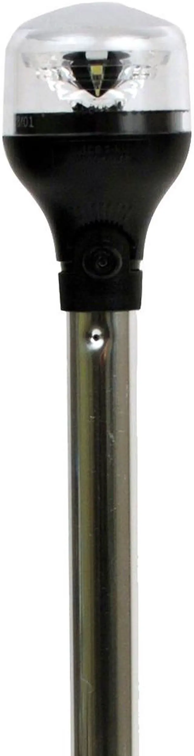 Main image of Attwood Lightarmor Plug-In All-Around Light - 20" Aluminum Pole - Black Horizontal Composite Base W/Adapter
