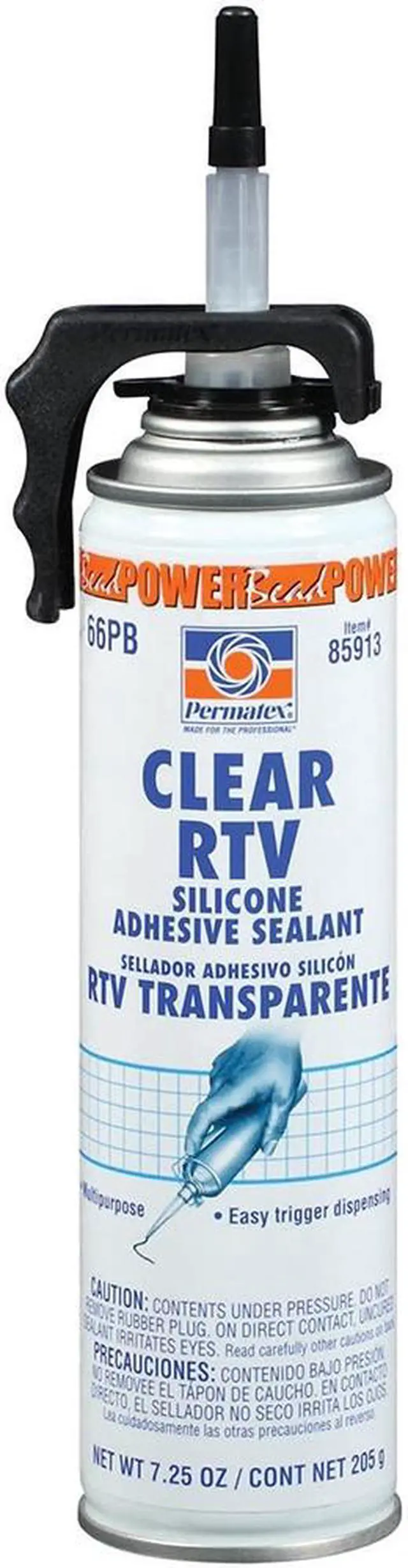 Alt view image 4 of 5 - PERMATEX 85913 RTV Silicone Sealant, 7.5 oz Can, Clear