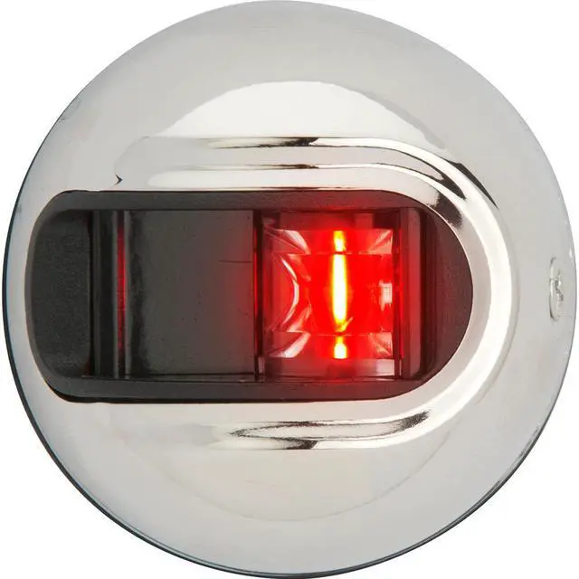 Main image of Attwood Lightarmor Vertical Surface Mount Navigation Light - Port (Red) - Stainless Steel - 2Nm