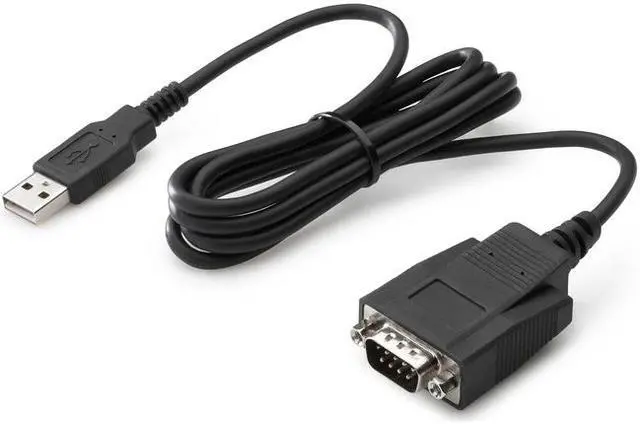 Alt view image 9 of 11 - HP USB to Serial Port Adapter - USB/Serial for PC, Desktop Computer - 3.94 ft - 1 x Type A Male USB - 1 x DB-9 Female Serial - Black