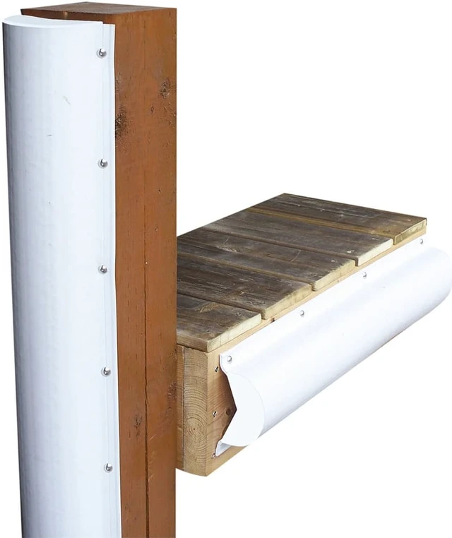 Alt view image 2 of 7 - Dock Edge Piling Bumper - One End Capped - 6' - White