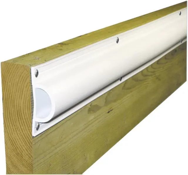 Alt view image 3 of 7 - Dock Edge Standard "D" PVC Profile 16ft Roll-White - 1190-F