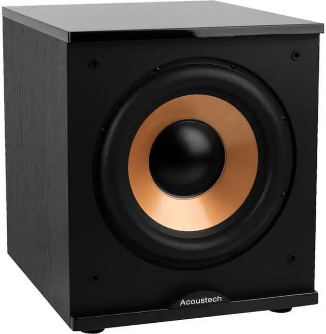 Alt view image 5 of 12 - BIC America H-100II 500-Watt Acoustech 12 Front-Firing Powered Subwoofer with Black Lacquer Top
