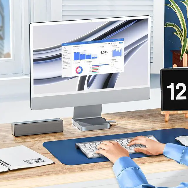 Alt view image 7 of 7 - USB C Hub for iMac 24 inch 2021/2023/2024, Minisopuru iMac Hub Support M.2 NVMe SSD, iMac Accessories for iMac M1/M3/M4, iMac Adapter with USB A/C 10Gbps, SD/TF, M.2 SSD (Not Included), Silver