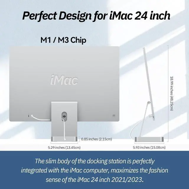 Alt view image 4 of 7 - USB C Hub for iMac 24 inch 2021/2023, Minisopuru USB Hub Adapter Support M.2 NVMe SSD, iMac USB Hub for iMac M1/M3, iMac Accessories with USB C 10Gbps, USB A 3.2, SD/TF, M.2 SSD(Not Included), Silver.