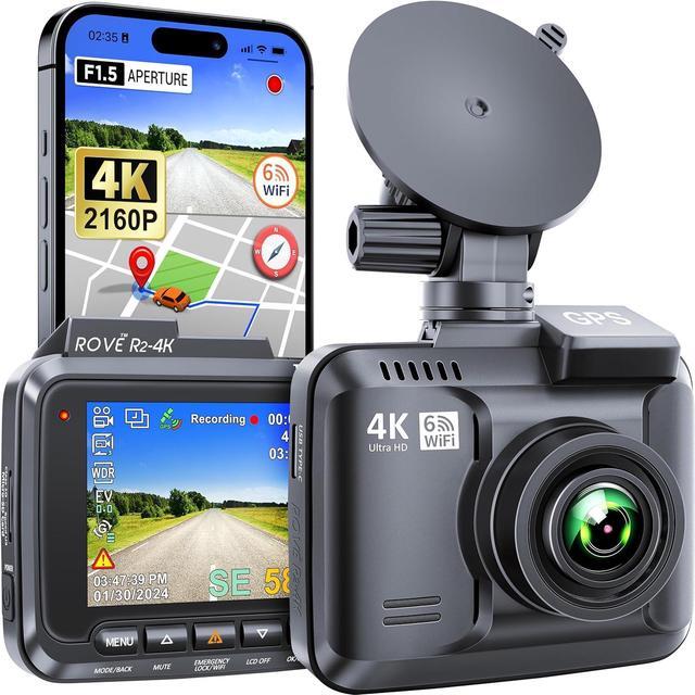 Dual Dash Cam Front And Back Car Camera Miofive Dash Cam Car Front Rear 4K 4K WiFi Bluetooth Dash Cam With 64GB SD Card, Dual Car Camera With Parking Monitoring, Super Night Vision