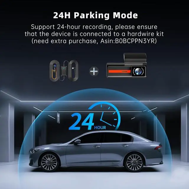 Alt view image 7 of 7 - Dash Cam Front and Rear,  S80 4k+1080P Dual Dash Camera for Cars, WiFi Mini Car Camera,1.47 Display Dashcam,170°Wide, Night Vision,24H Parking Mode, G-Sensor,Loop Recording, Free 32G Card, App