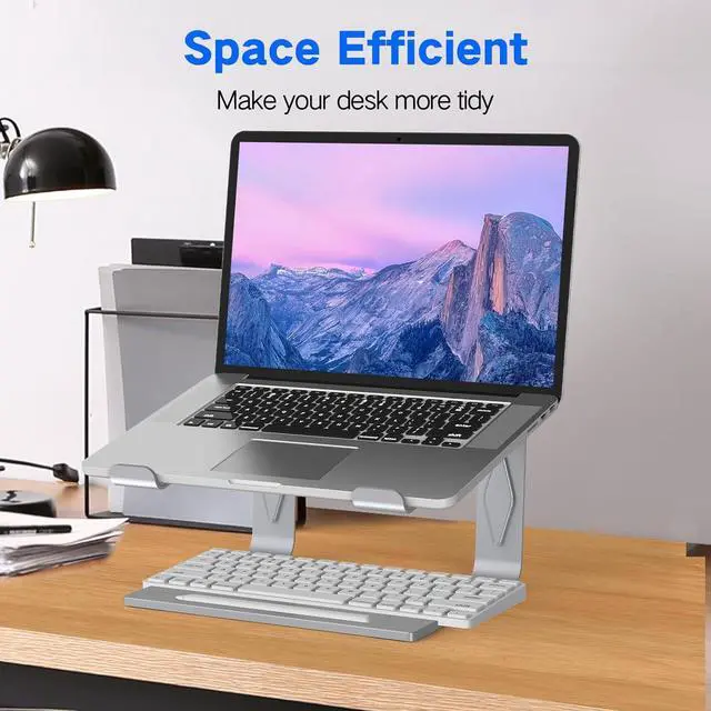 Alt view image 4 of 7 - Laptop Stand for Desk Metal Laptop Riser Holder Removable Notebook Stand Ventilated Cooling Computer Riser Compatible with 10-15.6 Laptops
