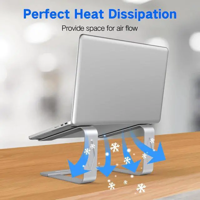 Alt view image 5 of 7 - Laptop Stand for Desk Metal Laptop Riser Holder Removable Notebook Stand Ventilated Cooling Computer Riser Compatible with 10-15.6 Laptops