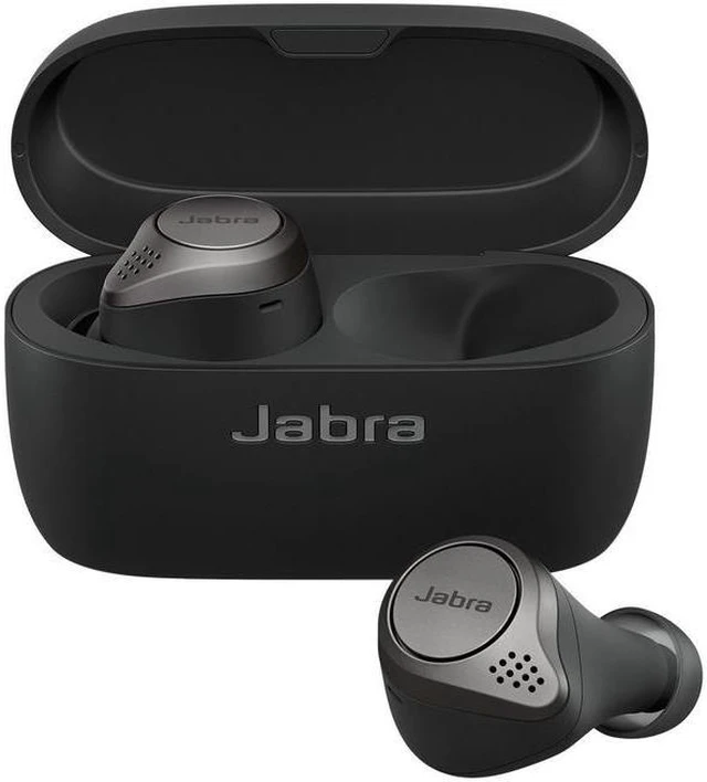 Alt view image 3 of 7 - Jabra Elite 75t Voice Assistant Earbuds True Wireless Earbuds with Charging Case, Titanium Black Bluetooth Earbuds with a More Comfortable, Secure Fit, Long Battery Life and Great Sound Quality