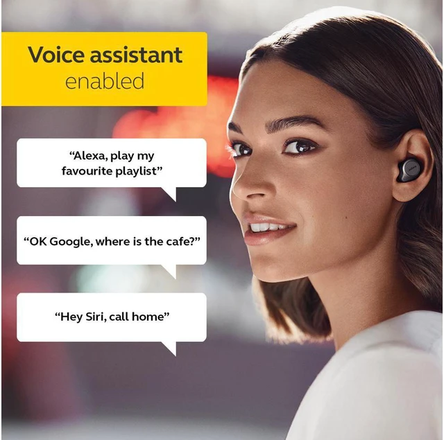 Alt view image 5 of 7 - Jabra Elite 75t Voice Assistant Earbuds True Wireless Earbuds with Charging Case, Titanium Black Bluetooth Earbuds with a More Comfortable, Secure Fit, Long Battery Life and Great Sound Quality