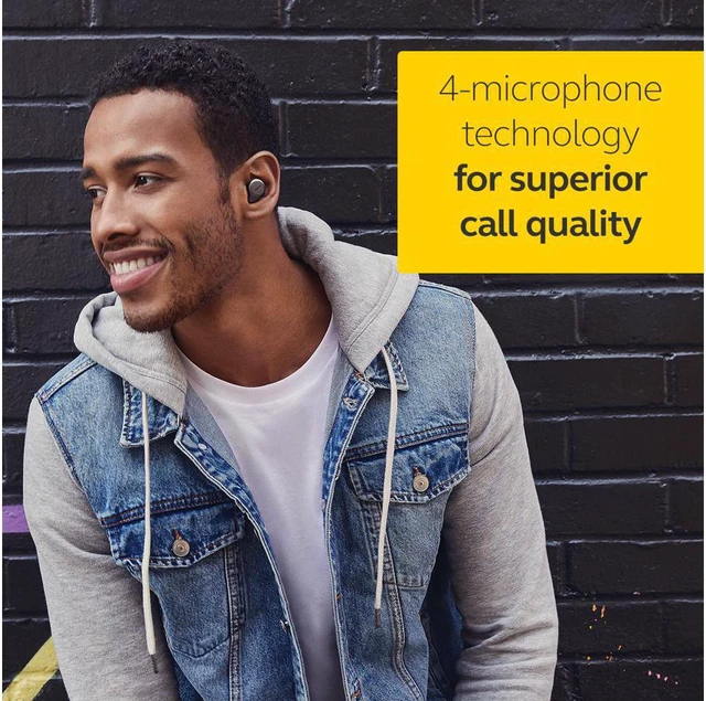 Alt view image 4 of 7 - Jabra Elite 75t Voice Assistant Earbuds True Wireless Earbuds with Charging Case, Titanium Black Bluetooth Earbuds with a More Comfortable, Secure Fit, Long Battery Life and Great Sound Quality