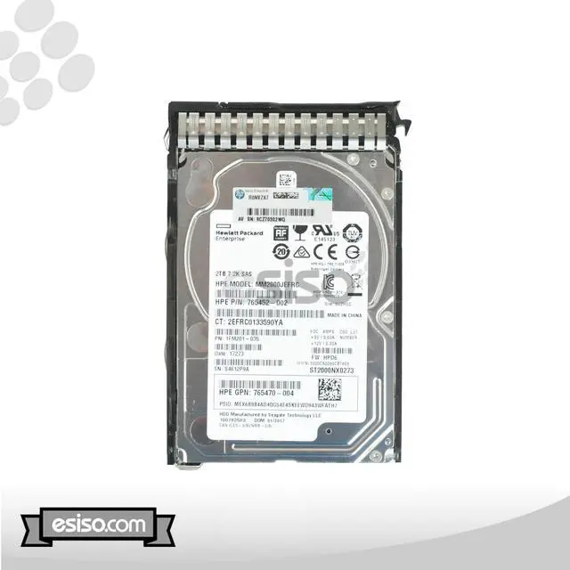 Alt view image 4 of 5 - HP 765873-001 2Tb 7200Rpm Sas 12Gbps Sff 2.5Inch Sc 512E Hard Drive With Tray