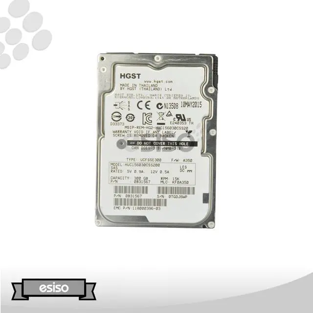 Alt view image 3 of 3 - HGST HUC156030CSS200 2.5" 300GB SAS 12Gb/s 15K RPM 128M 512N 0B28955