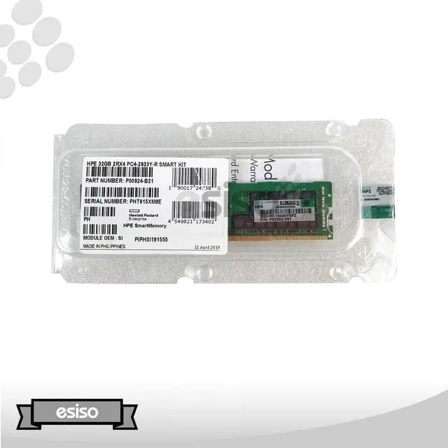 Alt view image 2 of 2 - HPE 32GB Registered DDR4 2933 (PC4 23400) Server Memory Model P00924-B21