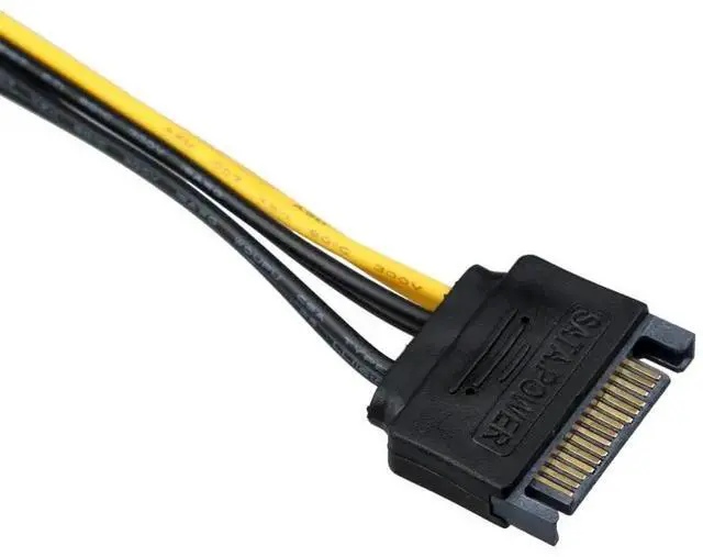 Alt view image 3 of 6 - Wholesale PC Adapter plug - ins SATA Male Power Connectors Cable 15 Pin To PCI Express 6 Pin Female Power Connector Cables Cord