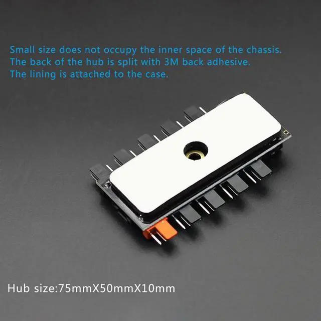 Alt view image 2 of 5 - Computer/Pc Case Fan Controller Power Cable 1 Female to 10 Male 4Pin Fan Hub Splitter Cable For PWM Cooling Fan