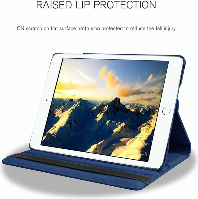Alt view image 4 of 4 - For Apple iPad 7th Gen 10.2 2019 Tablet 360 Rotating PU Leather Stand Case Cover