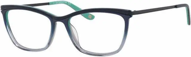 Main image of LIZ CLAIBORNE-L 638 0PID Rectangle Eyeglasses Shiny Blue Gray