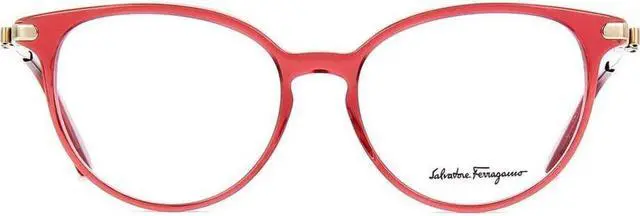 Main image of SALVATORE FERRAGAMO-SF2862 623 - 55 Oval Eyeglasses Crystal Cherry