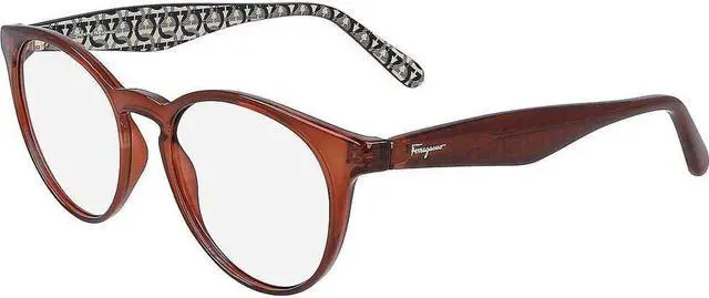 Main image of SALVATORE FERRAGAMO-SF2867 223 Round Eyeglasses Crystal Rust Brown