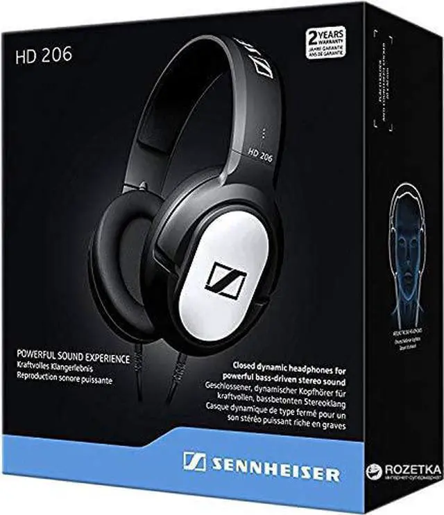 Alt view image 4 of 4 - Sennheiser HD 206 Closed-Back Over Ear Headphones