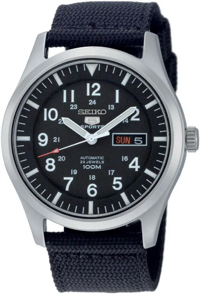 Alt view image 8 of 16 - Seiko Men's 5 Automatic Watch SNZG15K1