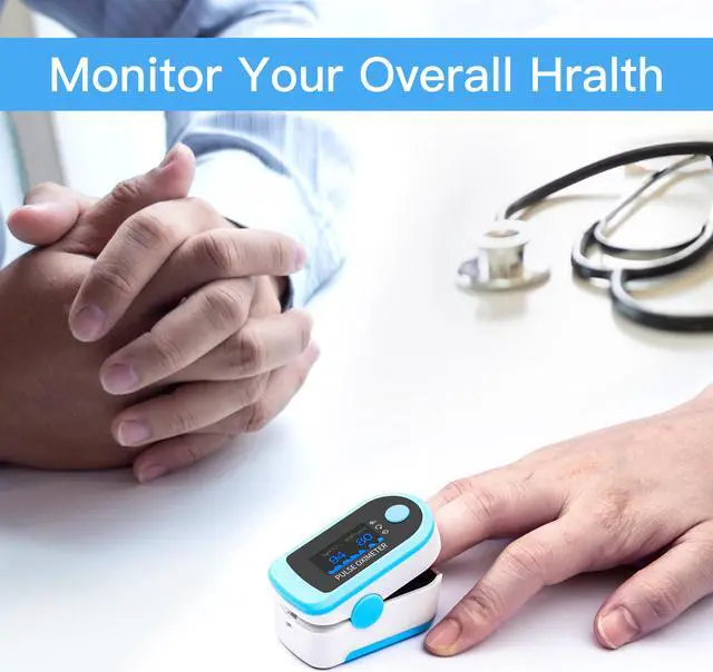 Alt view image 4 of 5 - Pulse oximeter fingertip with Plethysmograph and Perfusion Index, Portable Blood Oxygen Saturation Monitor for Heart Rate and SpO2 Level, O2 Monitor Finger for Oxygen,Pulse Ox,Oximetro