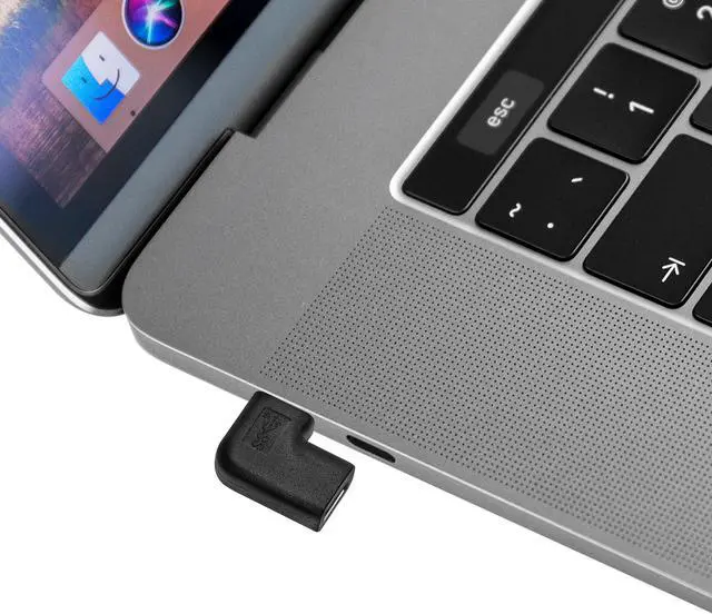 Alt view image 6 of 7 - USB C Male to Female Adapter, Type C 90 Degree Angled Right & Left and Up & Down Extension Connector for Laptop & Tablet & Mobile Phone  (2PACK)