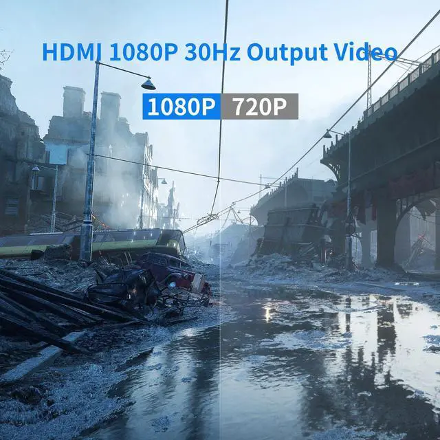Alt view image 6 of 6 - Audio Video Capture Card HDMI to USB, Full HD 1080p 30fps USB 2.0 - Record Directly to Computer for Gaming, Streaming, Teaching, Video Conference or Live Broadcasting